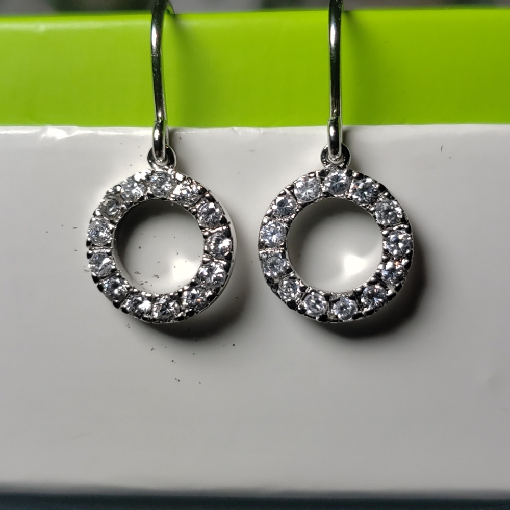 Sterling Silver Infinity Circle Earrings